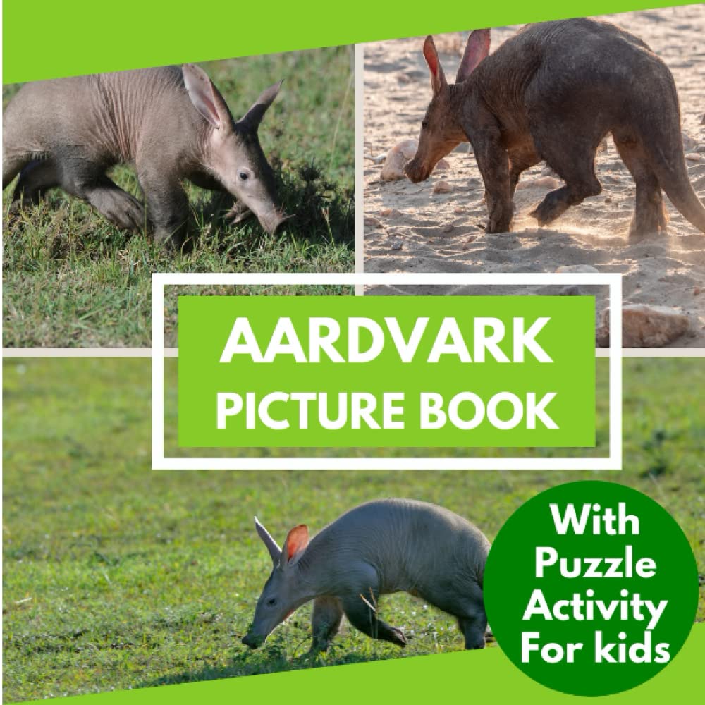 Aardvark Picture Book with Puzzle Activity for Kids: Learn Facts about the Aardvark Including Challenging Word Search Puzzle, Mazes, and Coloring pages.