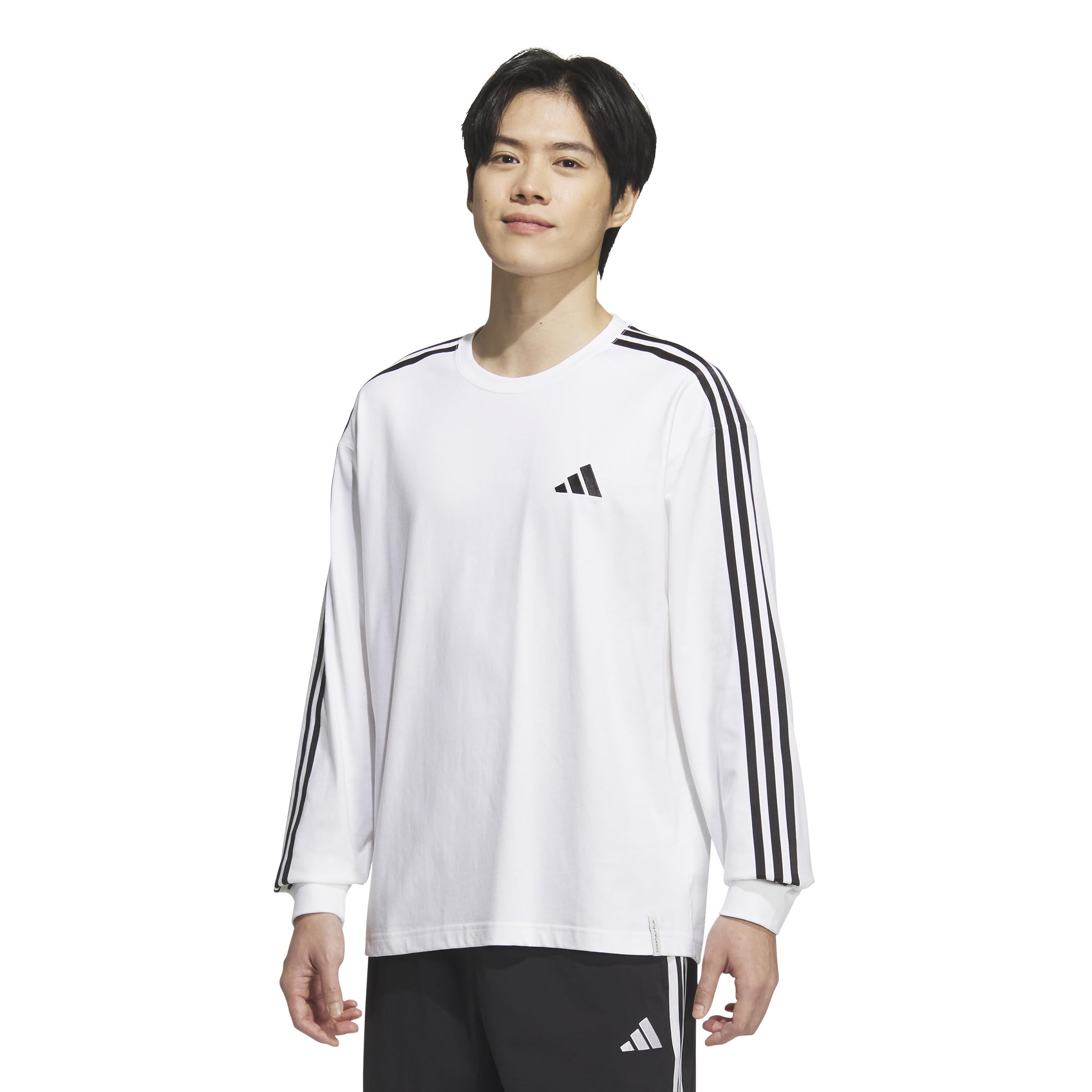 Amazon | アディダス ESS+ 3ストライプス 長袖 Tシャツ メンズ JUP88