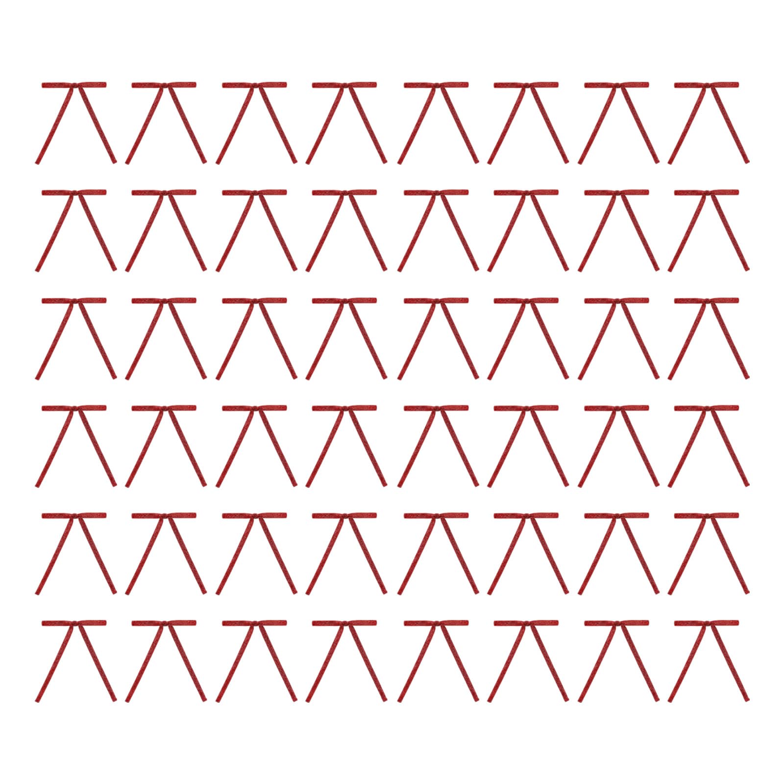 Buxuaaaa 48Pcs Sparkling Velvety Bowknot Ornament for Door Wall Staircase Display Wedding Decoration Christmas Tree Embellishment Party Decoration