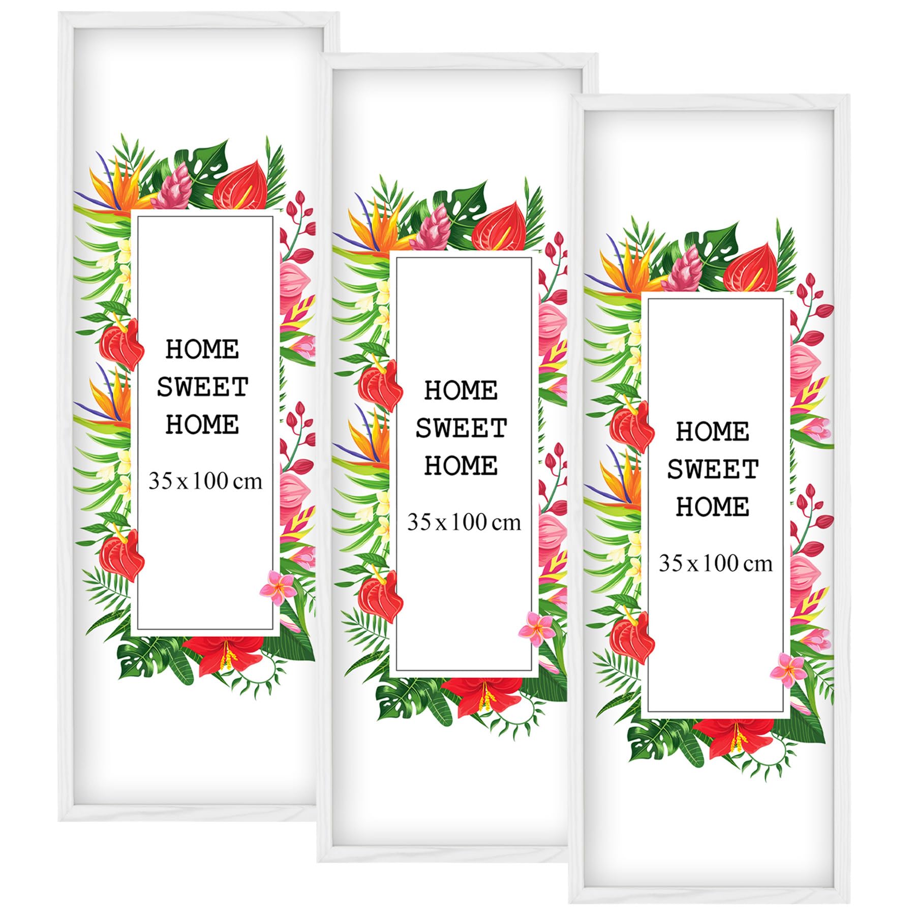 Mg Design White Set Of 3 Wooden Picture Frame 10X14 Inch (25X35 Cm), Real Wood Frame With Acrylic Glass, Vertical & Horizontal Hanging – For Photos, Posters, Certificates, Puzzles