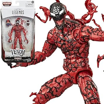 Hasbro Marvel Legends Series Venom 6-inch Collectible Action Figure Toy Carnage, Premium Design and 1 Accessory | Marvel Legends Venom Series 6 Inch Action Figure BAF Venompool - Carnage