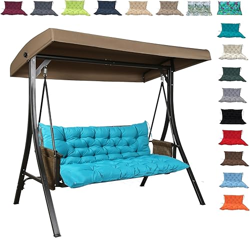 Cojines de columpio de 2 a 3 plazas de repuesto de 60 x 40 pulgadas, cojines gruesos para columpio de porche de 4 pulgadas, cojín de banco