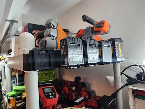 Miniatura 4 de Soportes de batería para Dewalt 20V Mount Dock Fit para 20V 60V (sin batería), paquete de 10 soportes de base de batería para baterías DCB200 DCB203