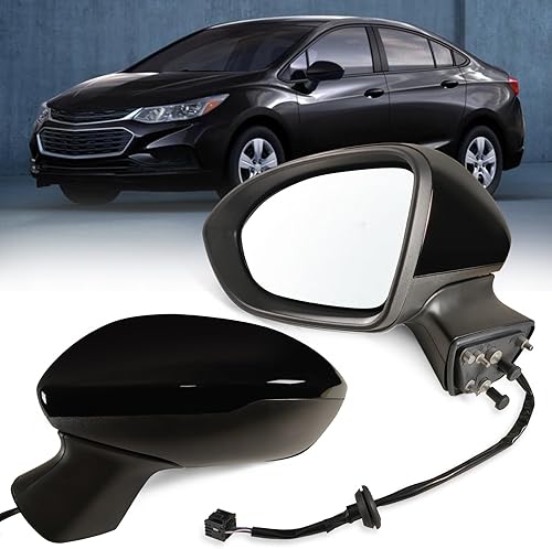 Lqito Espejo lateral izquierdo del conductor compatible con Chevy Cruze SedanHatchback 2016-2019 con vidrio eléctrico sin calefacción, sin Lqito Espejo lateral izquierdo del conductor compatible con Chevy Cruze SedanHatchback 2016-2019 con vidrio eléctrico sin calefacción, sin