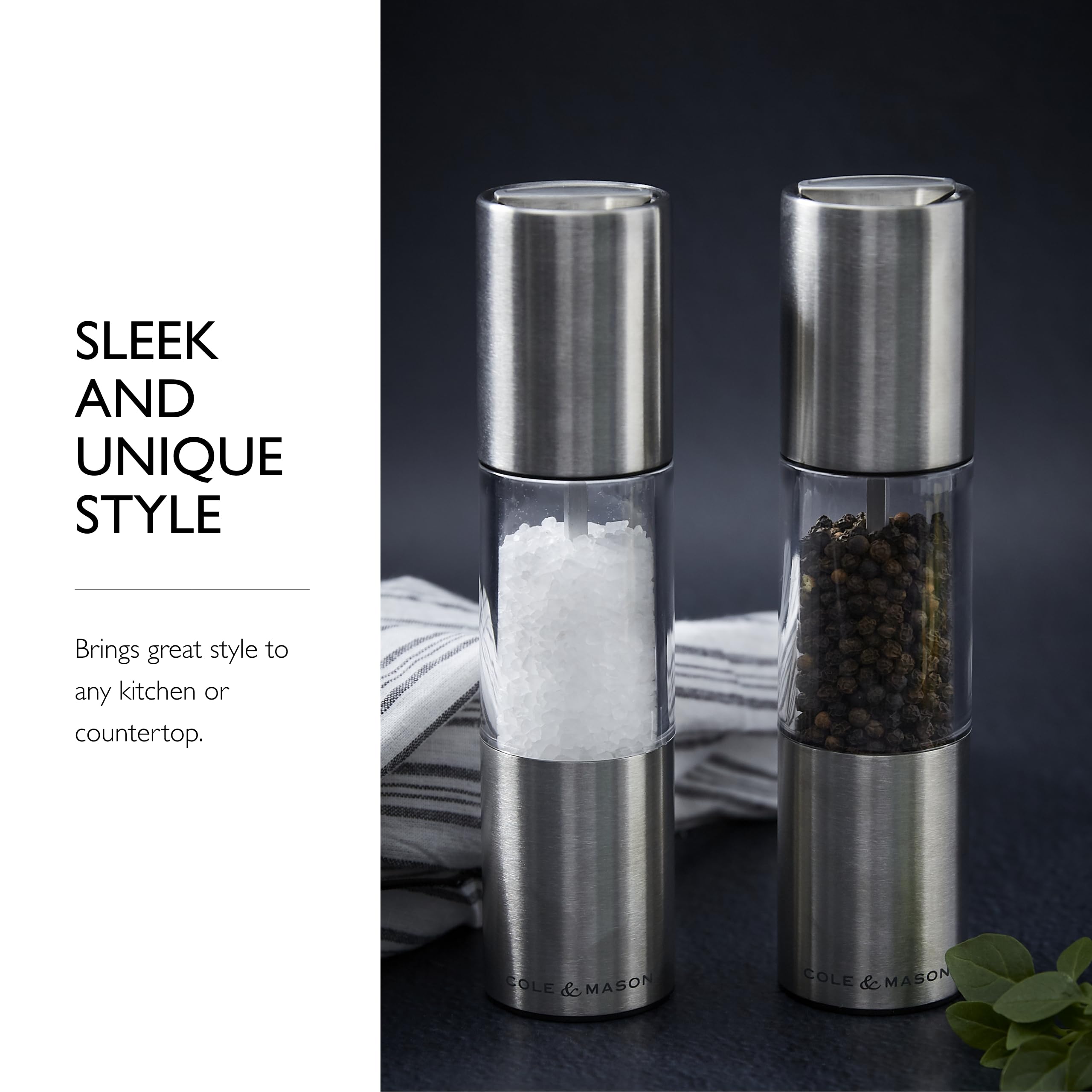 Amazon | Cole & Mason オスロ 精密ソルト&ペッパーグラインダーセット