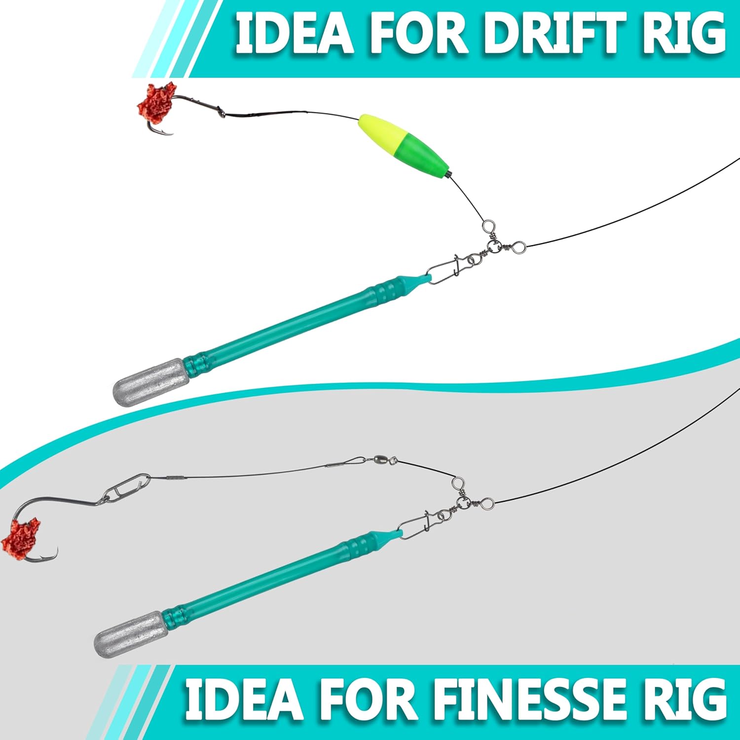 Dragging Weights for Catfishing Trolling, Drifting Dragging Sinkers No Snag Sinker for Bottom Bouncing Catfish Fishing Slip Stick Catfish Dragging Weights