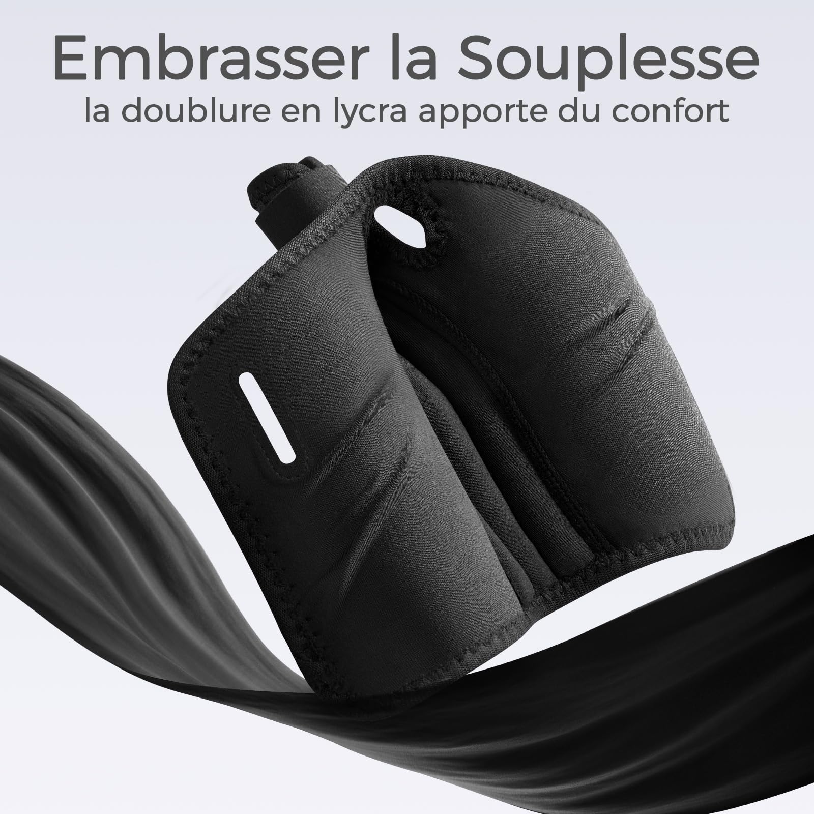 FREETOO Ergonomique Attelle de Pouce Droit ou Gauche pour Tendinite, Arthrose, Rhizarthrose, Ténosynovite de De Quervain, Orthèse de Pouce pour Fracture, Luxation pour Homme & Femme (Blanc/Noir S/M)