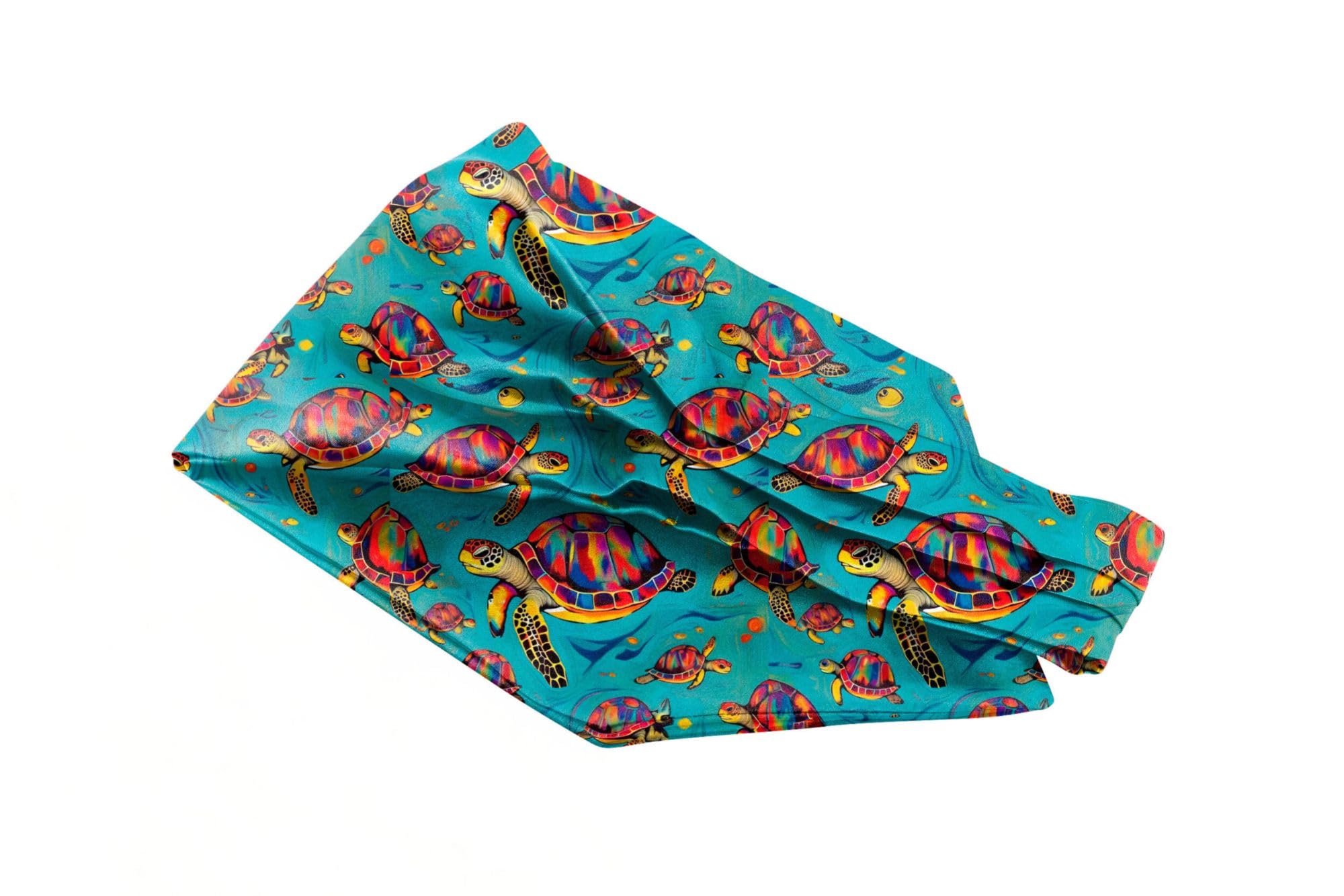 Turtoise Printed Ascot for Men - Scarf Neckwear for Men with Matching Pocket Square-image-18