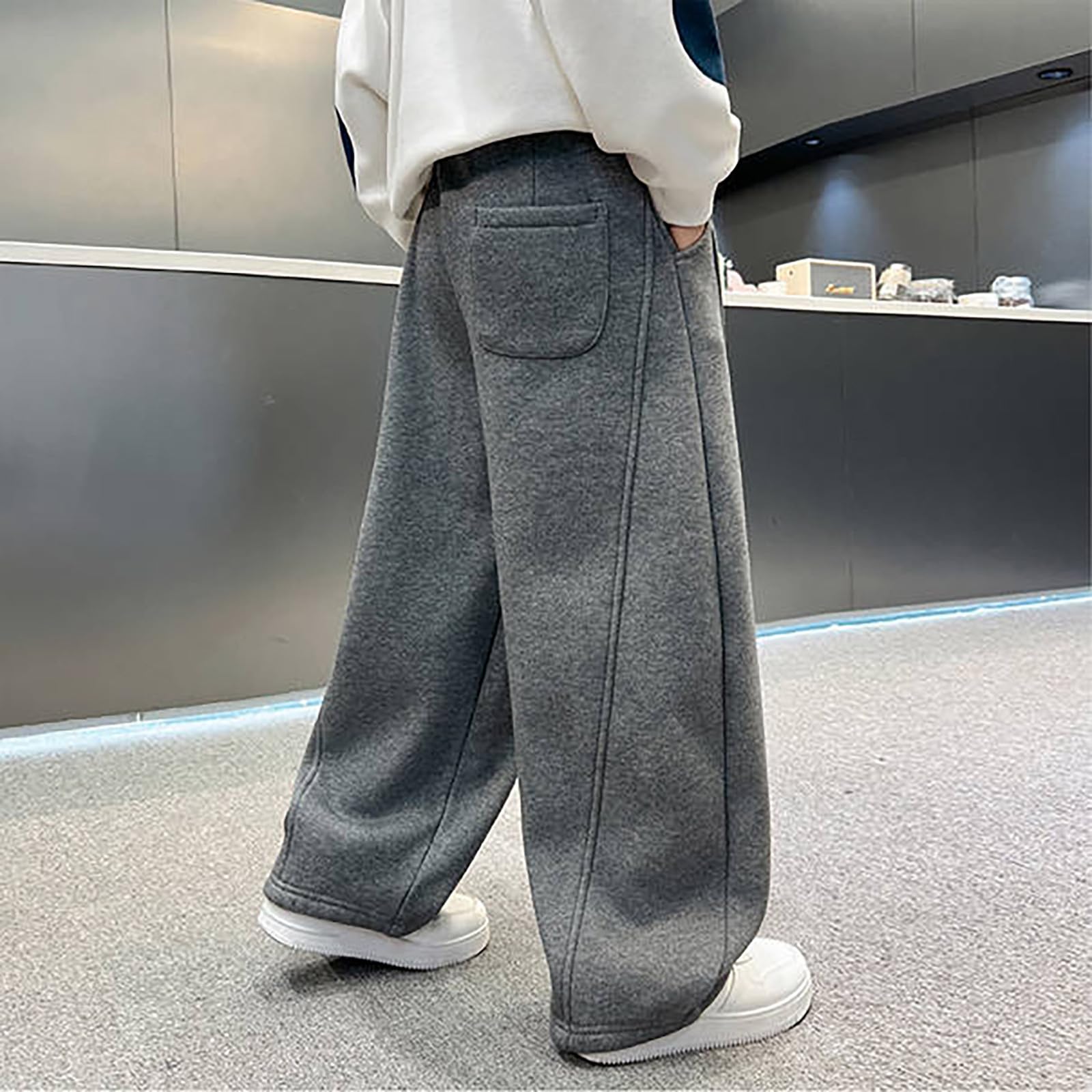 Jogginghose für Kinder, Mädchen, weites Bein, weite Beine, weite Beine, gerades Bein, hohe Taille, lockere Passform, Yogahose, leger, leger, für Mädchen und Kinder