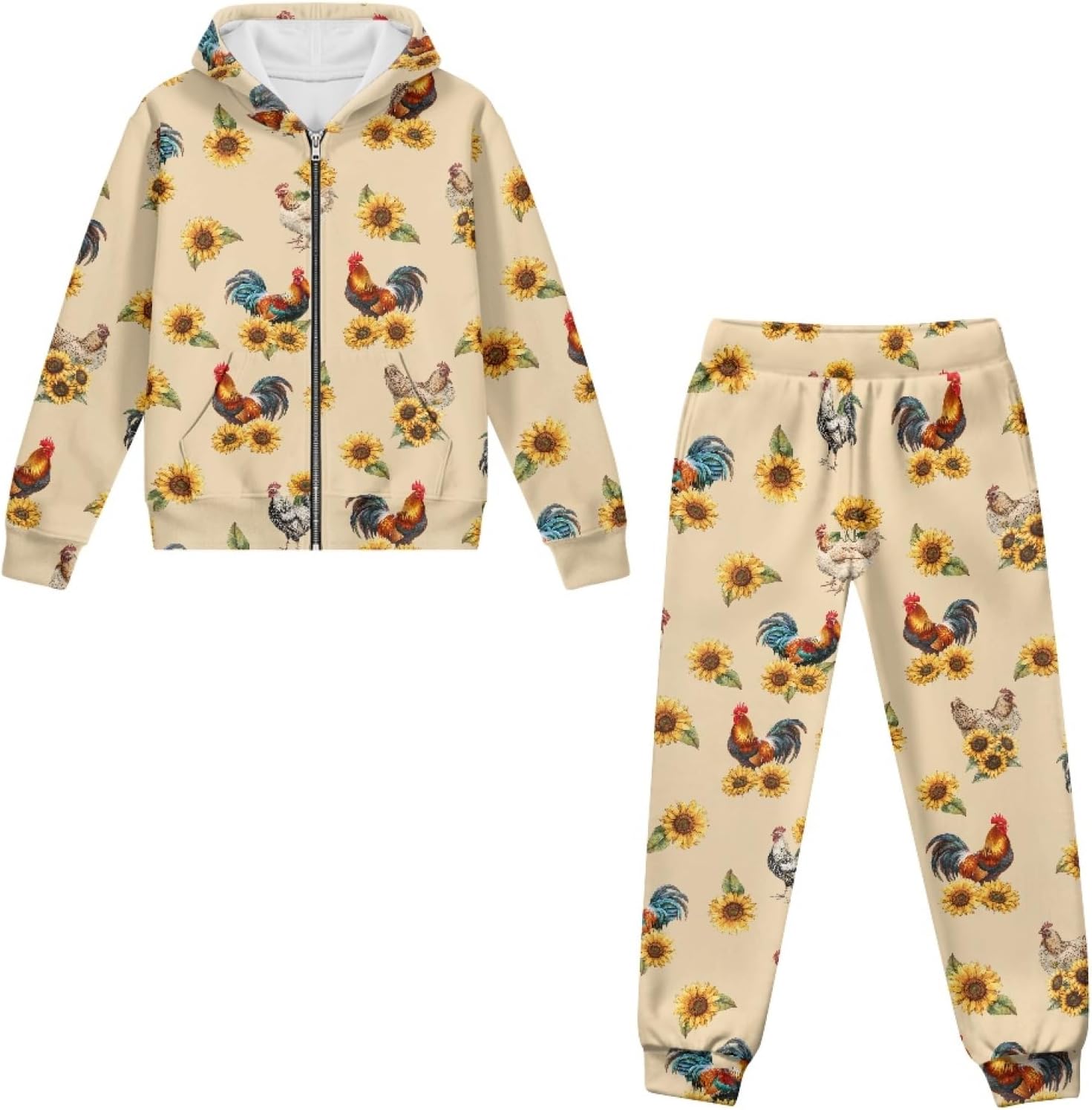 HUIACONG Girls Sweatsuits for Age 6-15 Kids Sweat Set for Children Boys Tracksuits