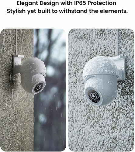 Miniatura 8 de TREATLIFE Cámara de seguridad WiFi Ultra HD 2.4G5G de 5MP con cable para exteriores, cámaras para seguridad del hogar, focosirena, detección de