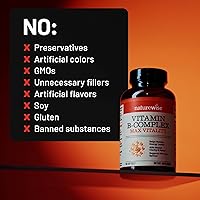 Vista 10 de NatureWise Complejo de vitamina B para mujeres y hombres – con ácido fólico biotina B1 B2 B3 B6 B12 – Apoya la energía celular y la claridad mental