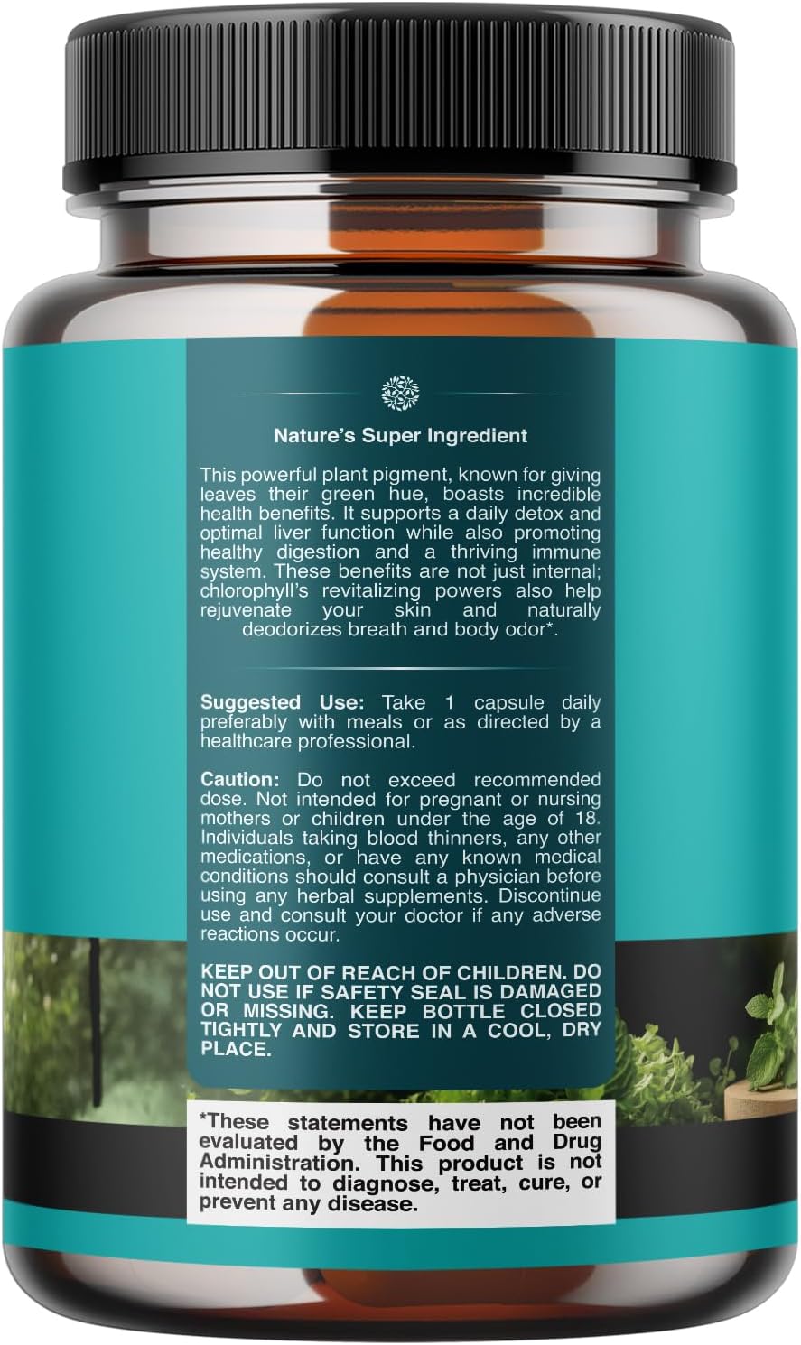 Chlorophyll Capsules for Cleanse and Detox Support - Internal Deodorant Pills for Body Odor with Mint & Parsley Extract Healthy Skin Immunity & Digestive Support - Vegan Non-GMO & Gluten Free (60ct) - Image 2