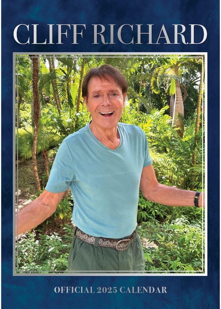 2025 Calendar Cliff Richard Month to View A3 Calendar Official Product