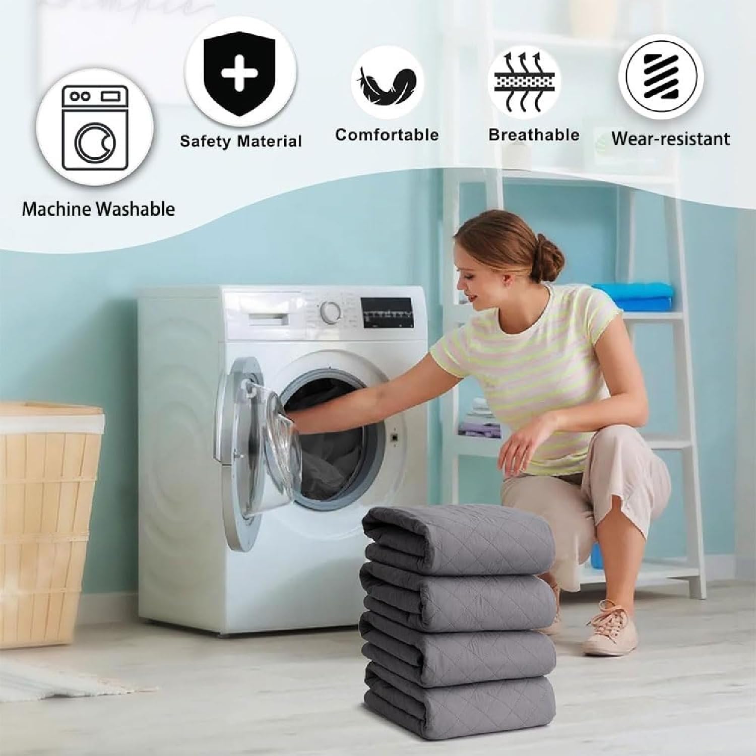 Inkontinenz Bettunterlage Wasserdicht 2 Stück, Inkontinenzunterlage Waschbar, Nässeschutz Wickelunterlage, Für Kinder Senioren Atmungsaktive Saugfähig Matratzenauflage (Farbe 2,2 pcs 200x230cm)