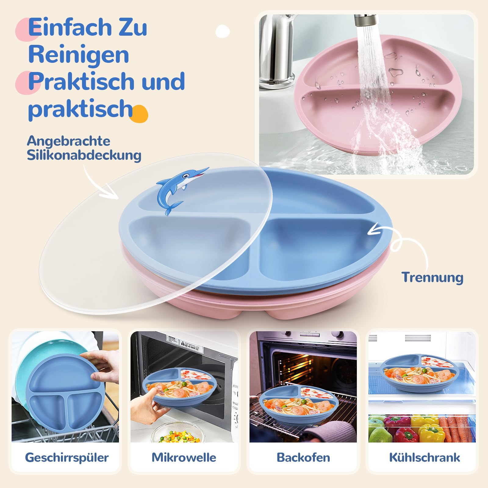 Piatti In Silicone Con Ventosa Per Bambini - 8