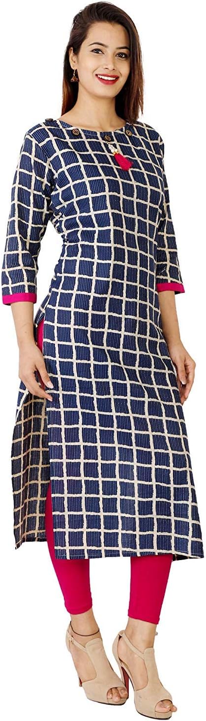 Monik HandicraftsWomen's Cotton A-Line Kurta