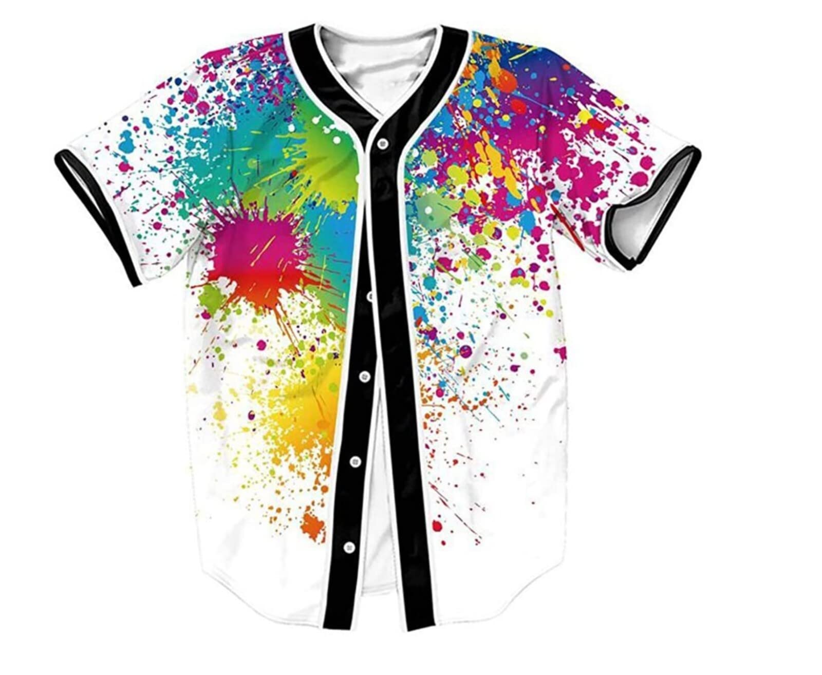 Women's Shirt Bel Air Baseball Jersey 90s Theme Party Hip Hop Short Sleeve Button Down Shirt for Club and Pub