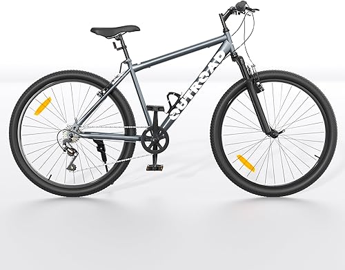 Miniatura 15 de Outroad - Bicicleta de montaña de 26 pulgadas, 7/21 velocidades/acero de alto carbono, marco de grado de aviación, freno de disco dual/V, asiento X1