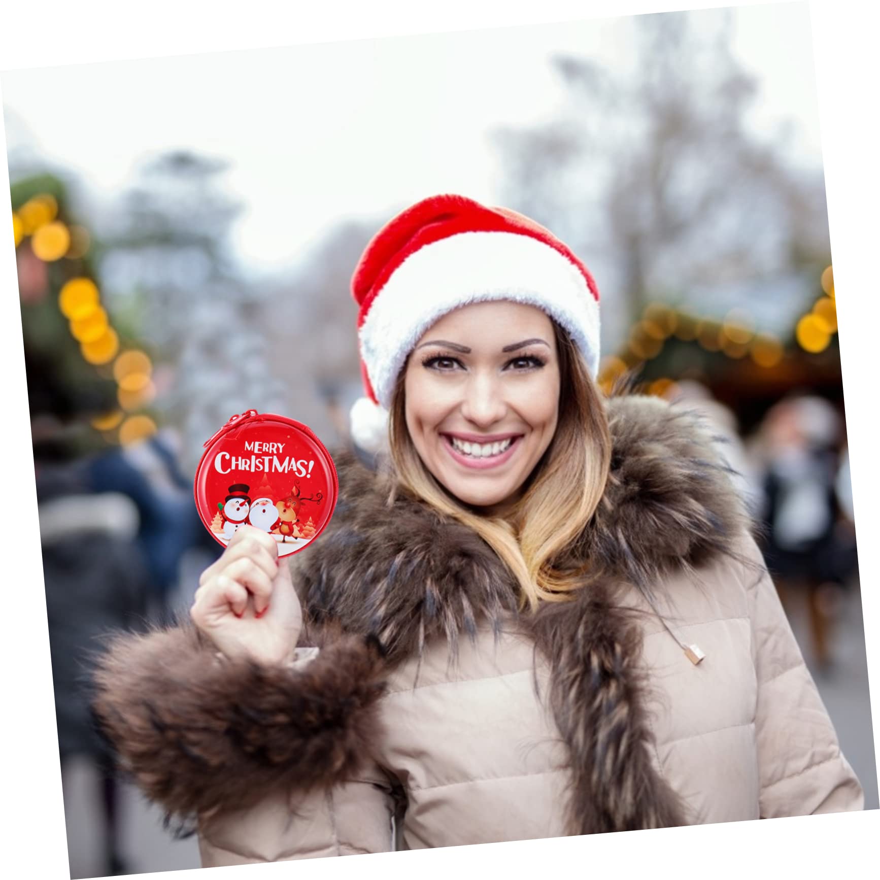 Levemolo 30 Pz Portafoglio Natalizio Sacchetti Per Bomboniere Natalizie Dell'albero Di Natale Albero Di Natale Appeso Mini Custodia Cerniera Piccolo Portamonete Bambino