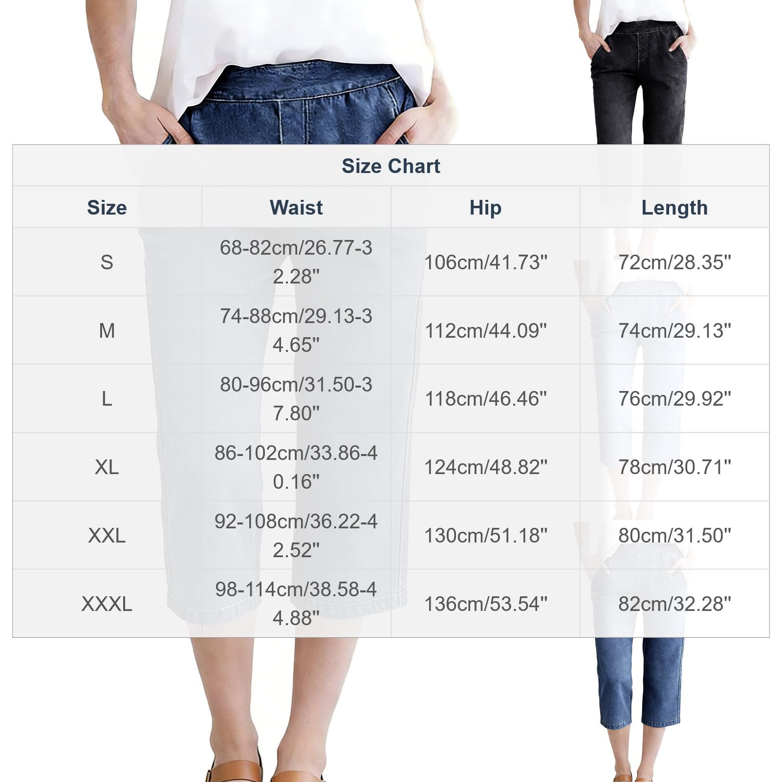 Générique Short Jeans Femme Été Chic Large Shorts Denims et Bermudas Habillé Femmes Pant Jeans Coupe Droite Grande Taille Élastique avec Poches Pantacourt en Jean Confortable Ample Mode Casual