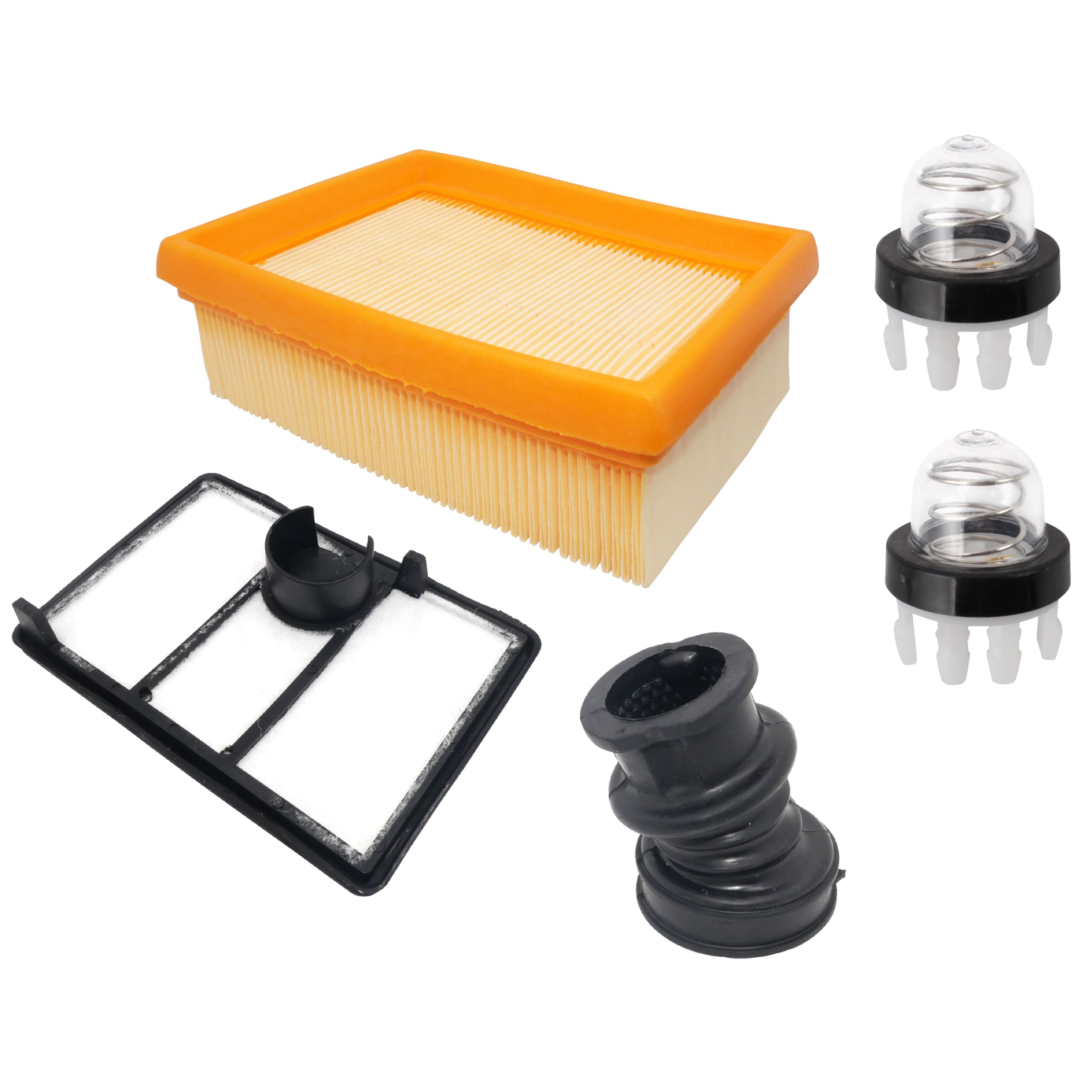 Hippotech Air Filter Combo Kit & Manifold & Primer Bulb for Stihl TS700 TS800 Replace 4224 141 0300 & 4224 140 1801