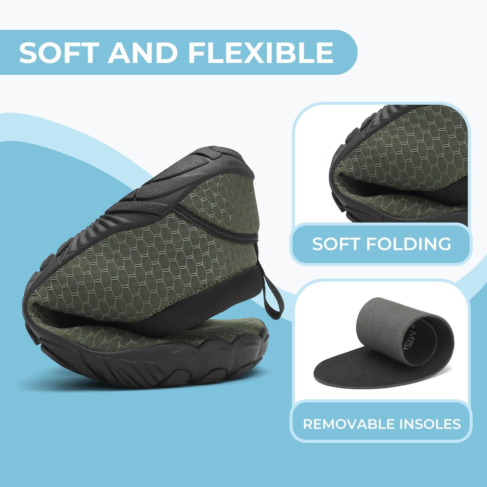 Mishansha Unisex Sport Acquatici Scarpe Donna Leggero Antiscivolo Scarpe da Surf Uomo Summer Immersione Scarpette per Beach Swim Yoga 36-46EU