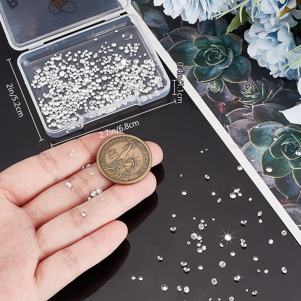 Craftdady 120 Pietre Di Zirconia Cubica Trasparenti Pietre Cabochon Sfaccettate Sfaccettate Di Grado A Con Strumento Di Raccolta A Punta Per Creazione Di Nail Art E Creazione Di Gioielli - 10