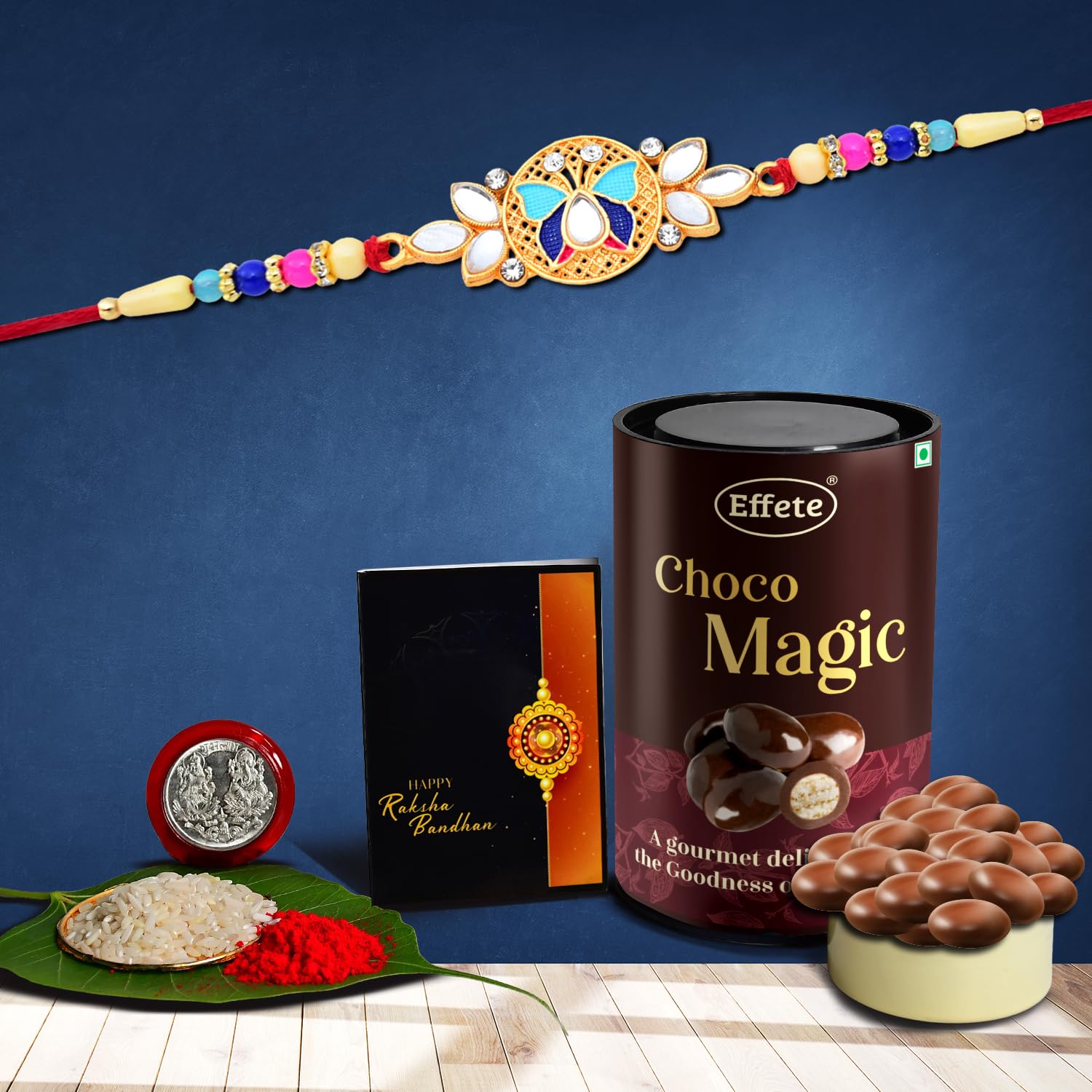 DeoDap Flower Rakhi For Brother Set Of 1 with Chocolate Magic 96gm (K1_514_EM) (B0CC9DP63R) Amazon Price History, Amazon Price Tracker