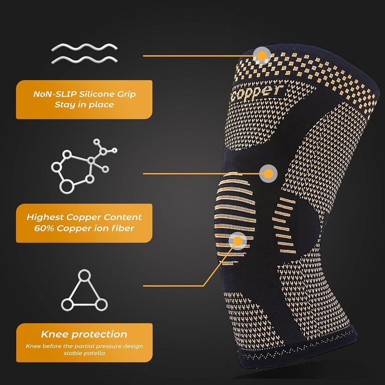 VIDECOR Sport Knee Pads Dance Adult Adjustable, Soft Sponge Padded Yoga Knee Protective Non-Slip Knee Pads for Woman and Men - 1 Pair,M
