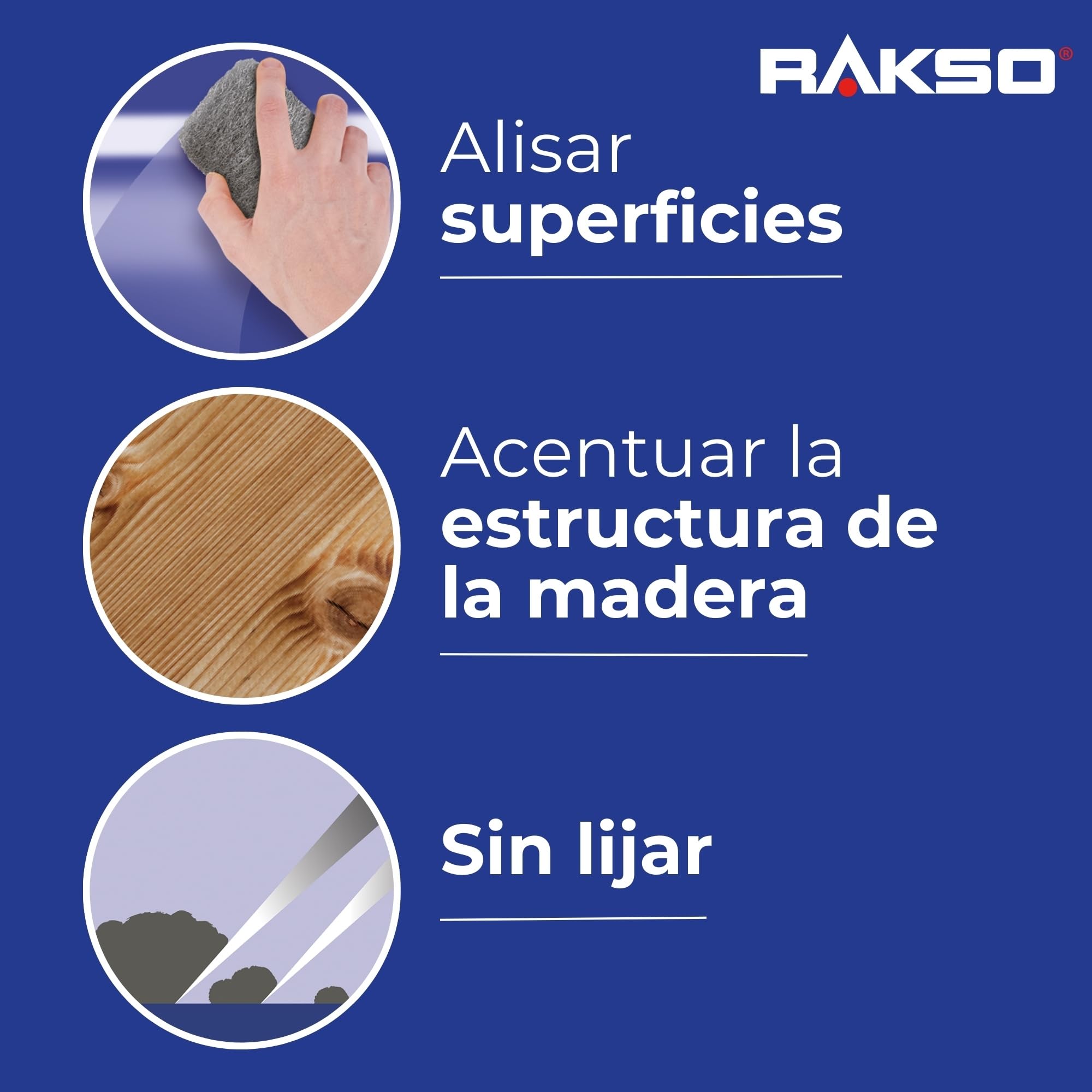 RAKSO Lana de acero extrafina 0000 - Ideal para abrillantar, pulir y limpiar superficies - Accesorios para amoladora