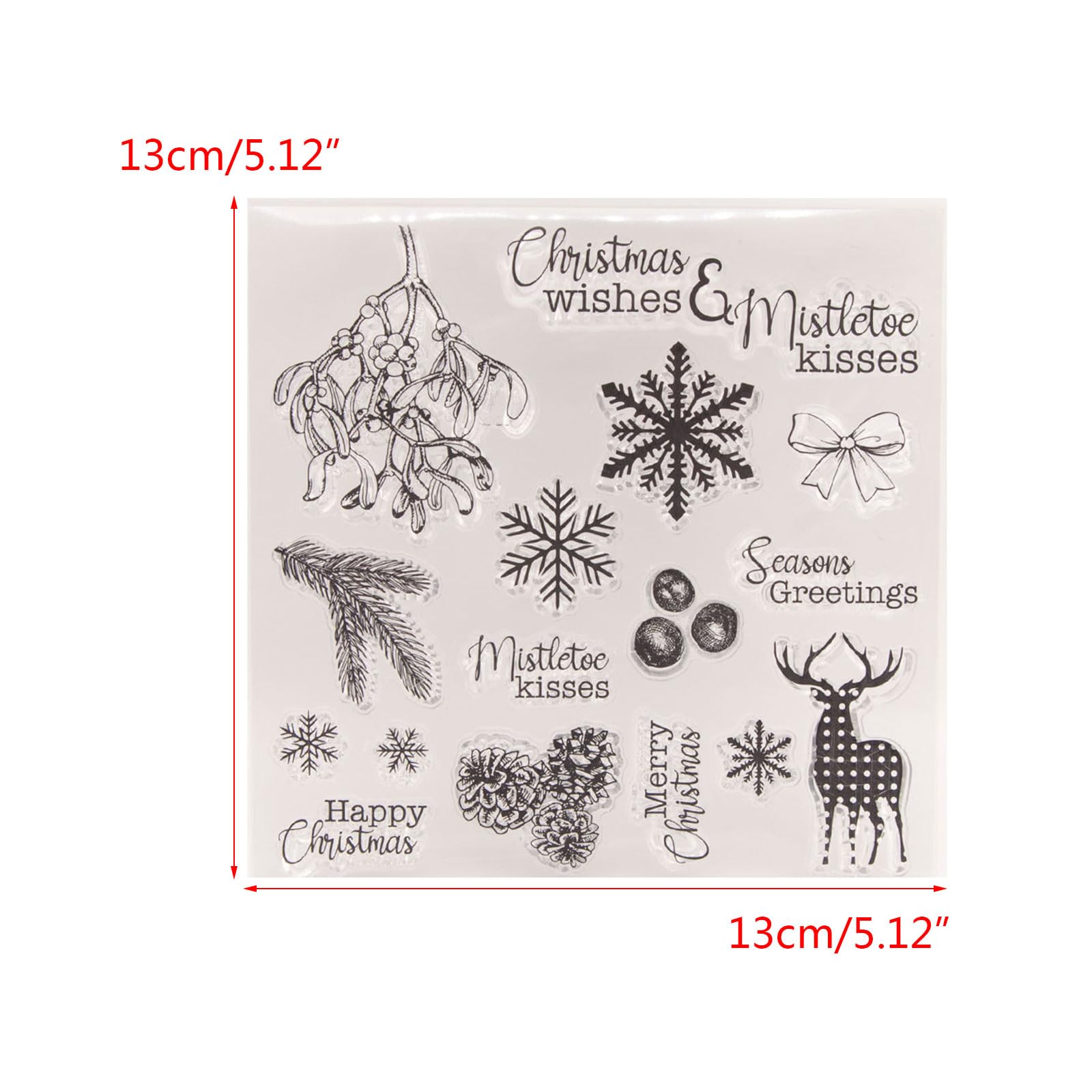 Merry Christmas Snowflakes gomma trasparente timbro Seal scrapbook/foto decorativo di cartoline timbri trasparenti