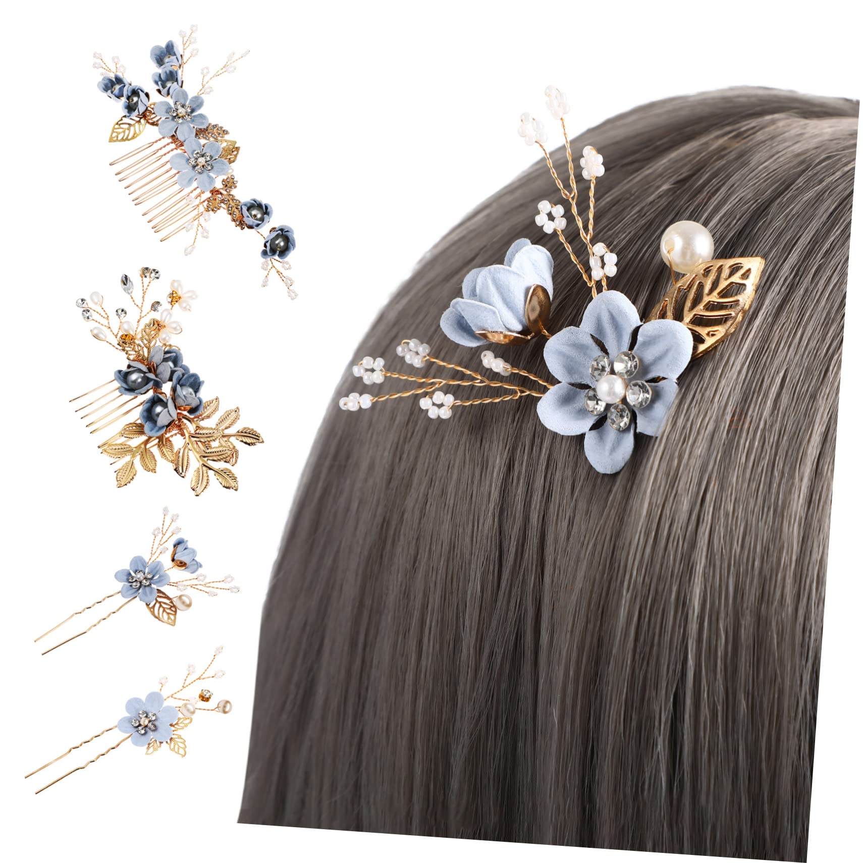 Ipetboom 4juegos Peinetas Nupciales Perlas y Strass Accesorios De Cabello Para Novia y Damas De Honor Para Bodas y Fiestas