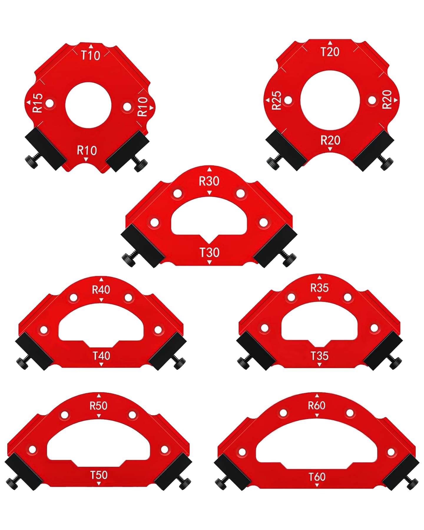 TANYO 7pcs Router Corner Radius Template