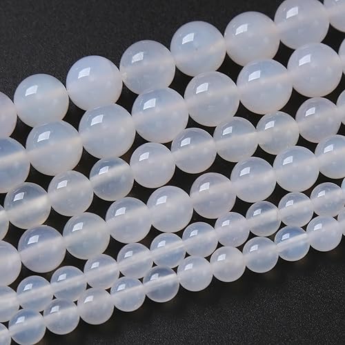 Miniatura 26 de Cuentas sueltas redondas de gemas naturales, cuentas de cristal de piedra energética para hacer joyas 15" (Cristales de cuarzo de fresa, jades, 6MM)