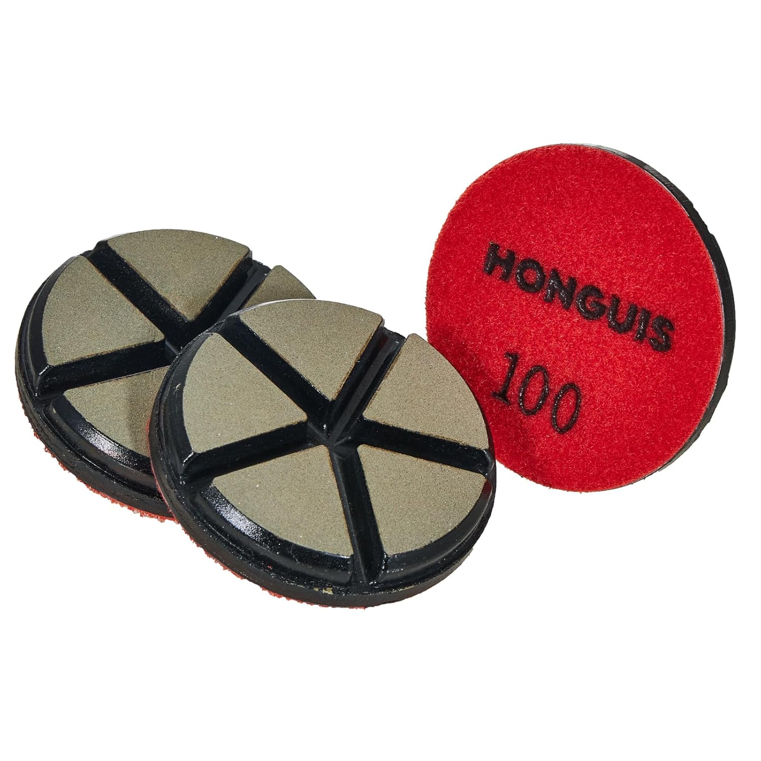 3 inch Ceramic Transitional Diamond Polishing Pads,Grit 50 Set of 3,for Concrete Cement Rerrazzo Marble Granite Floor, Grit 50