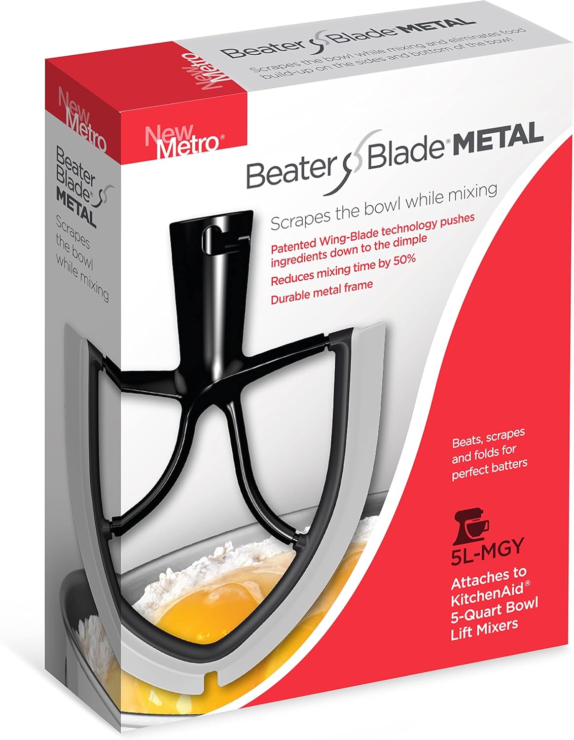 New Metro Design 5LMGY Beater Blade METAL, compatible w
