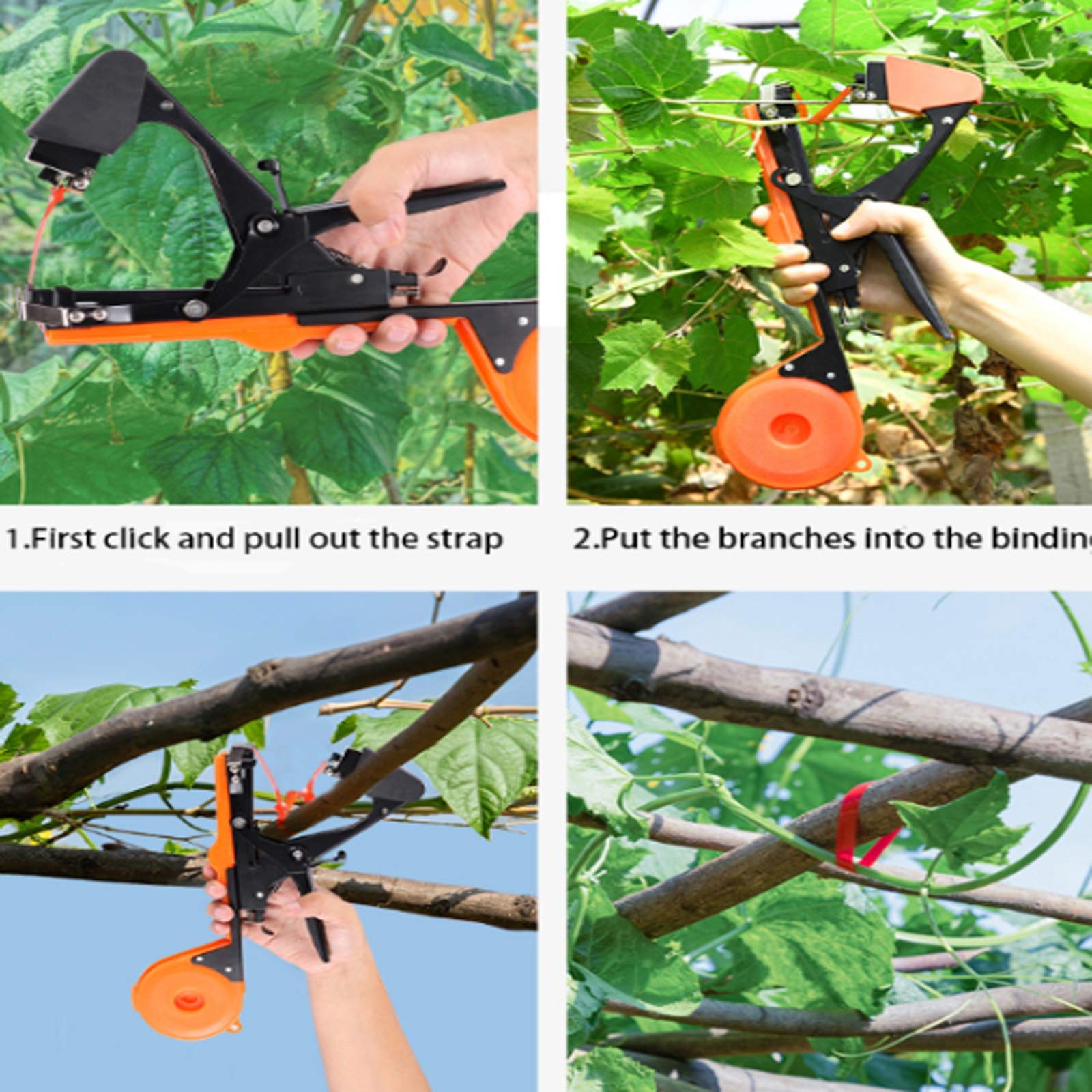 Planta Mano Atar La Máquina Jardín Tape Tool, Profesional Agricola Vid Atar Cinta Máquina para Atar Ramas de Planta, para Atadora de Tomates Vegetales Viña, Cintador de usoagrícolaTapetool,Style1