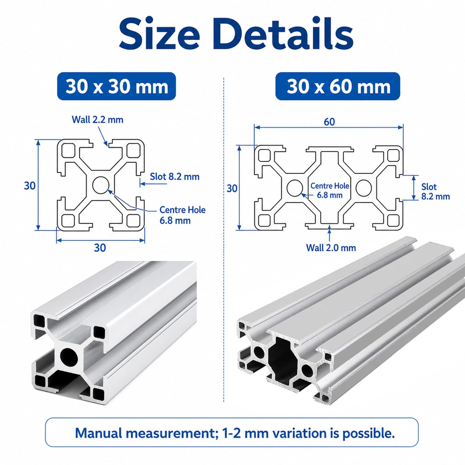 T Typ Systemprofile,Aluminiumprofil Extrusions Eloxierte Linearschiene,Aluminium Alu Profil Eloxiert,Hohe WitterungsbestäNdigkeit,FüR 3D-Drucker DIY CNC-Maschinen Uzw