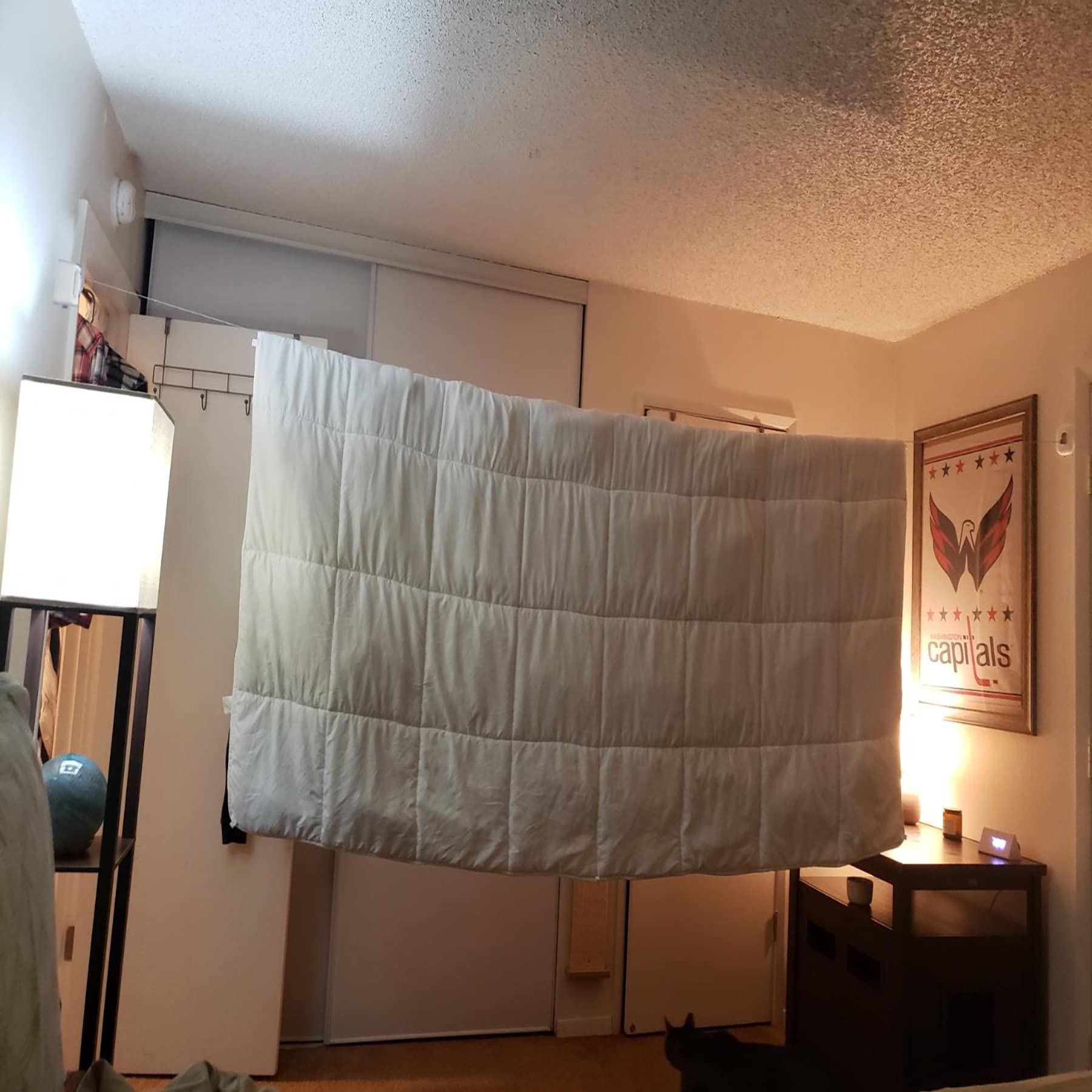 Waslijn oprolbare - Inklapbare waslijn voor aan de muur - 5 lijnen - 3,75m