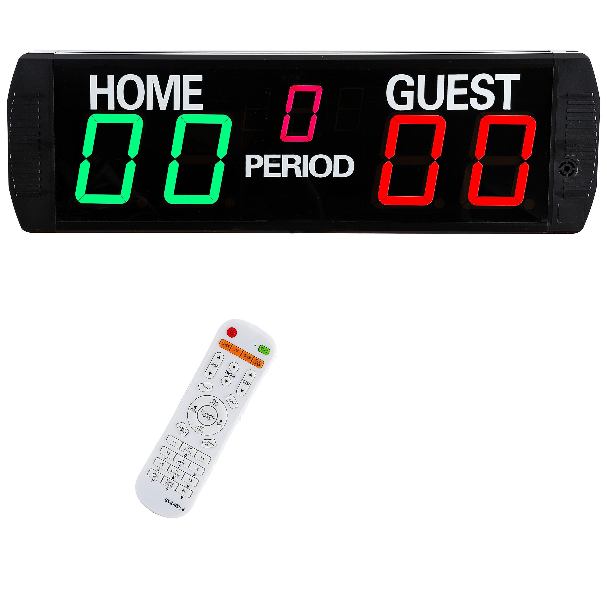 LED Punktestandanzeige mit Sprachsteuerungsfunktion Multisport Scoreboard mit Fernbedienung für Basketball Volleyball (5-stellige Anzeigetafel)