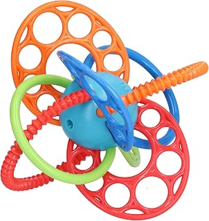 Rattle Teether Toy, Soft Safe Baby Teething Toys Flexible Stable Cute Durable with ` for Sensory Teether Toy for Exercise the Babys Grasping Ability
