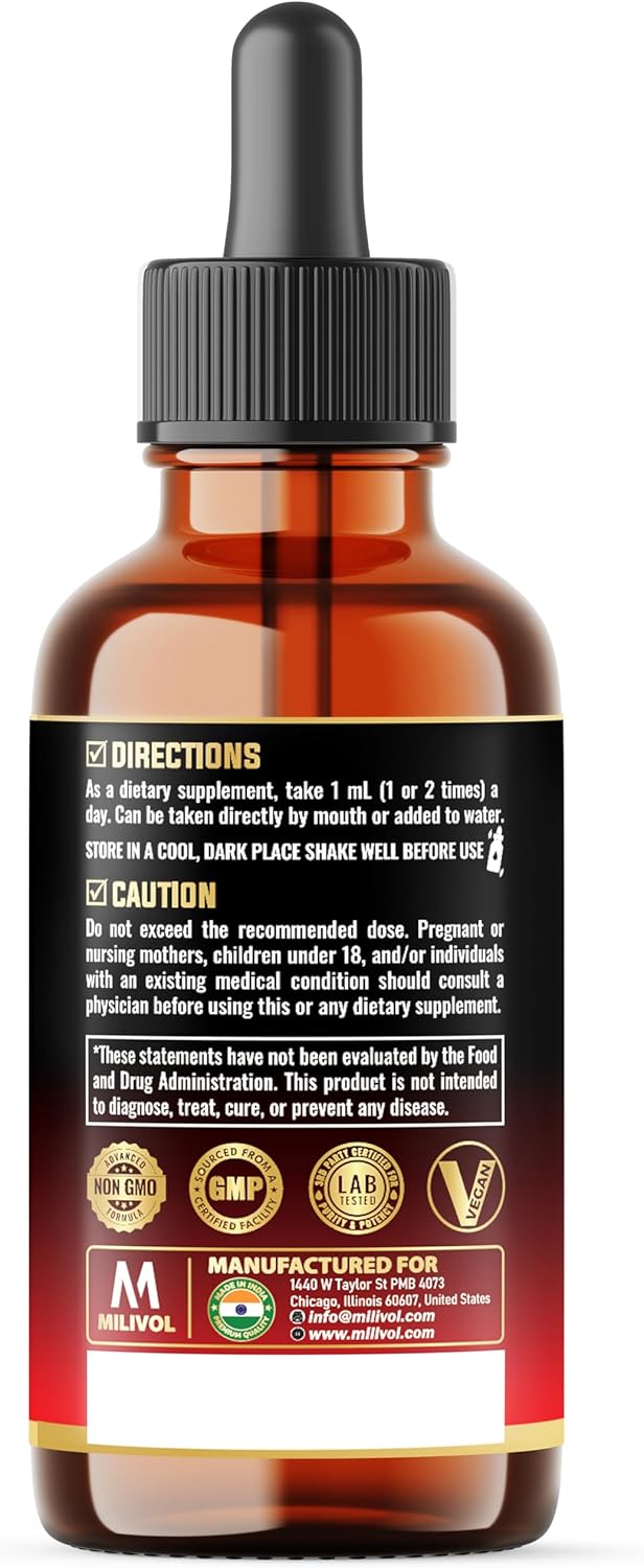 13in1 Wormwood Liquid Drops - 1900mg Black Walnut Wormwood Liquid Extract with Whole Cloves & More - 60 Day Supply - 2 Fl Oz - Image 9