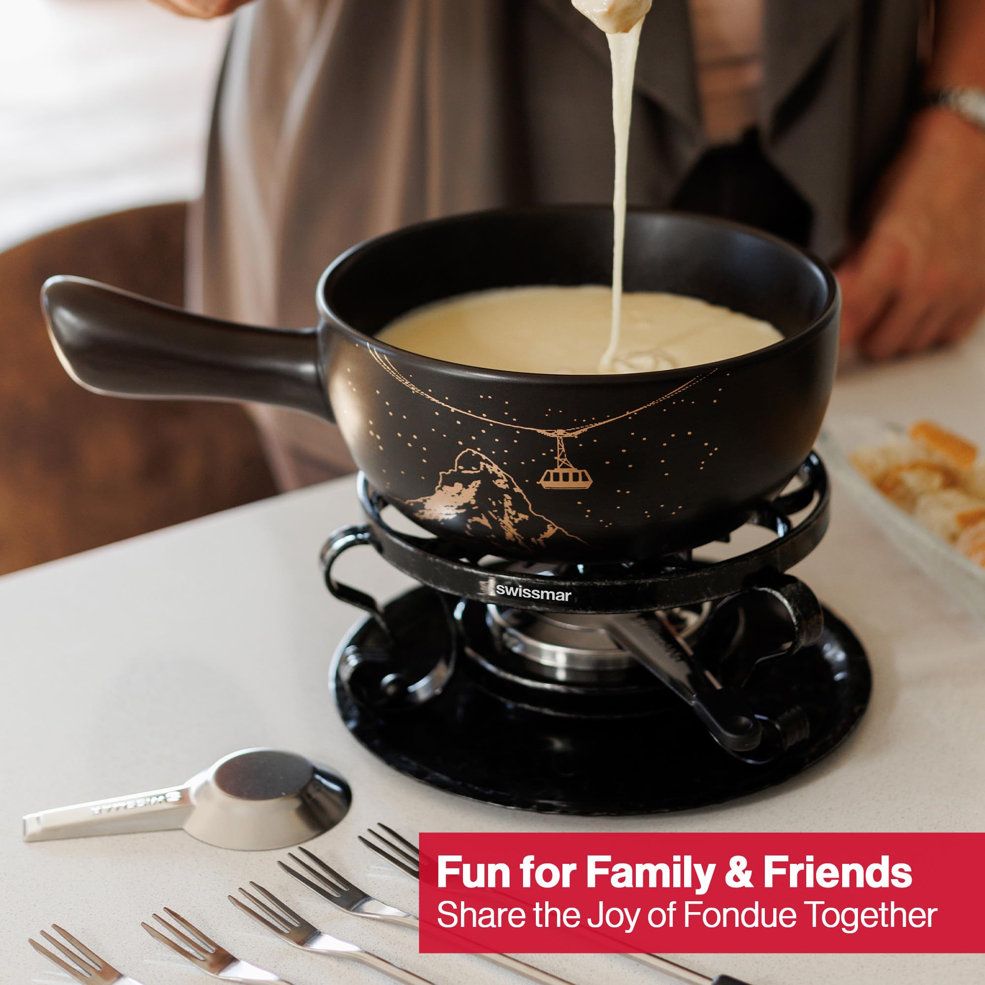 Swissmar Gruyère Service à fondue 9 pièces