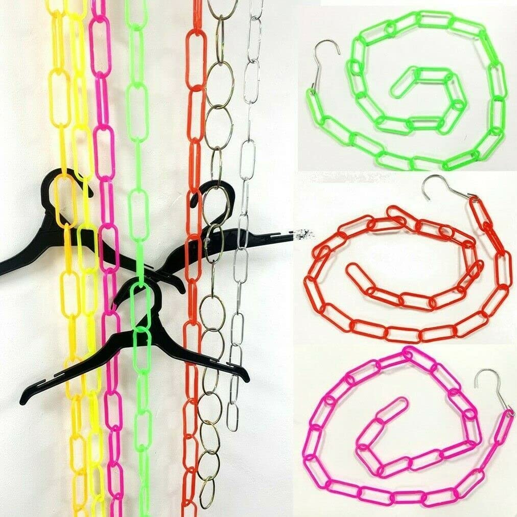 My Shopfittings Green 50" Long Durable Plastic Hanging Clothes Market Shop Display Chain 5 Colours Uk (Green)