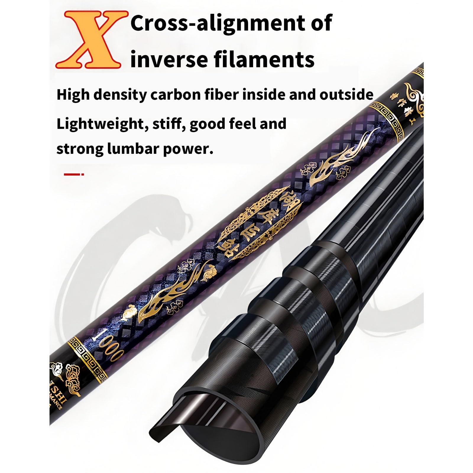 Canna da pesca ultraleggera 8-16M Asta telescopica portatile per serbatoi stagni