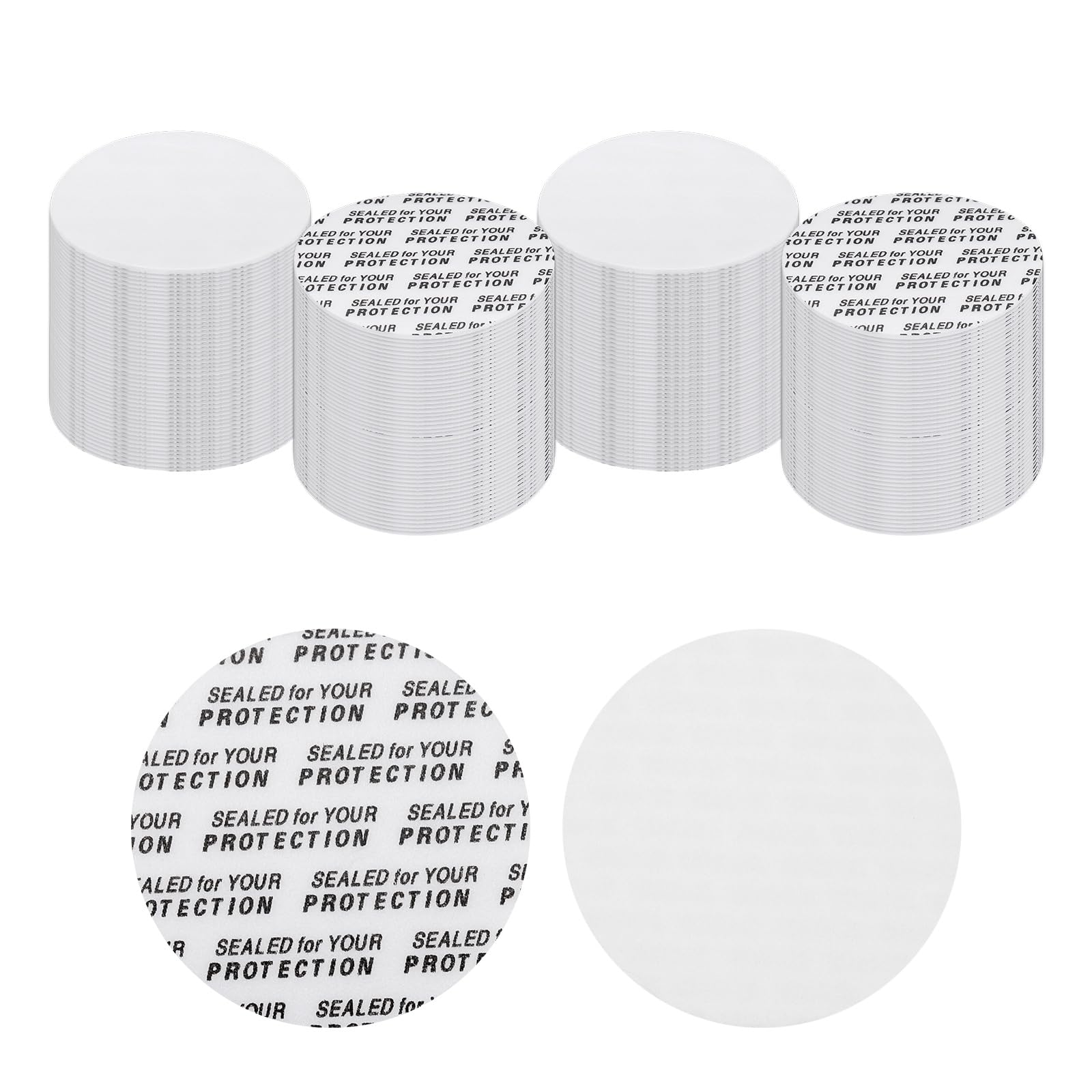 200 Pcs rondes adhésives PS joints sensibles à la pression 41mm pour opercule bocal
