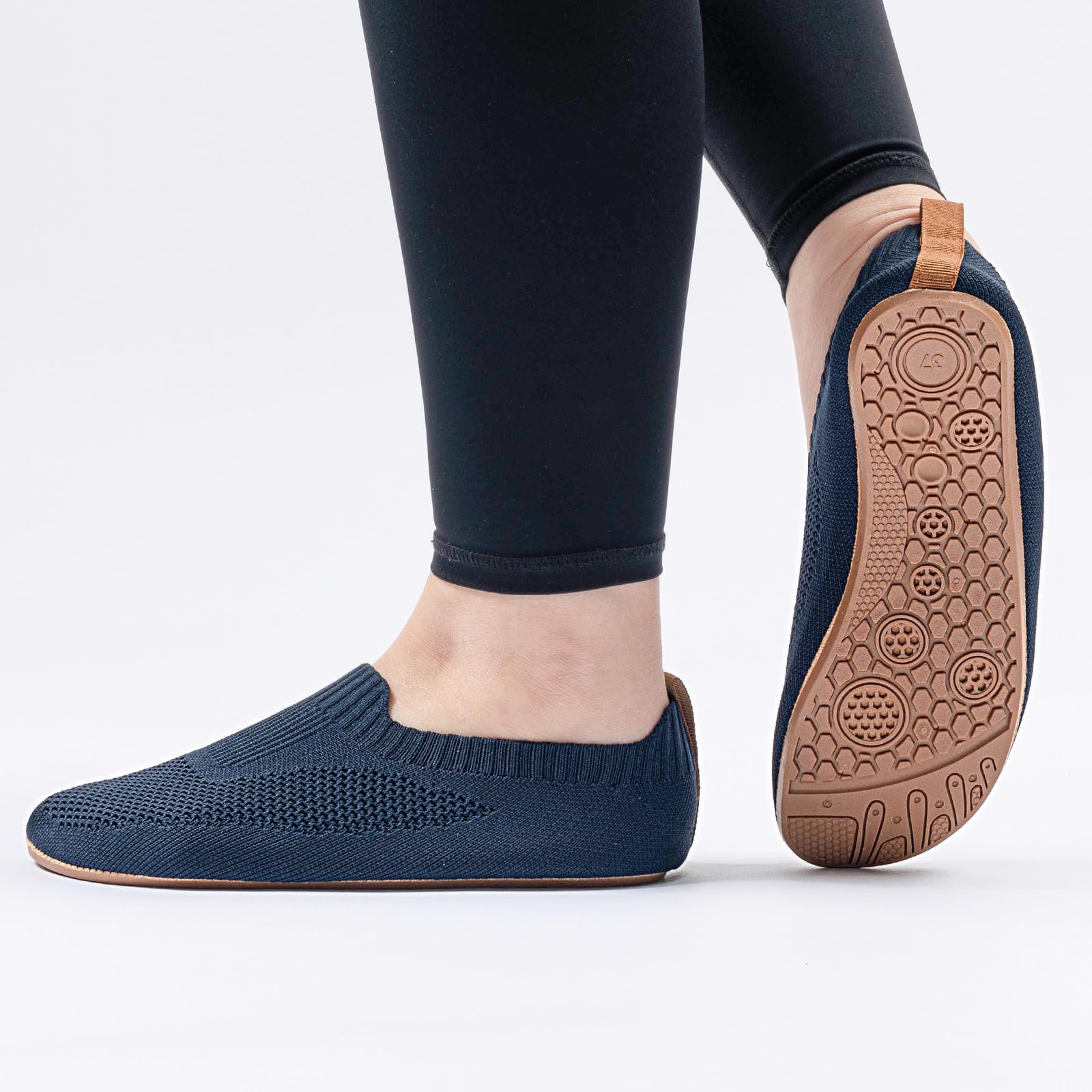 KOWAYI Chaussons Homme Antidérapantes Pantoufles Atmungsaktiv Confort d'intérieur Slippers Semelle en Caoutchouc Unisex Maison Chaussures