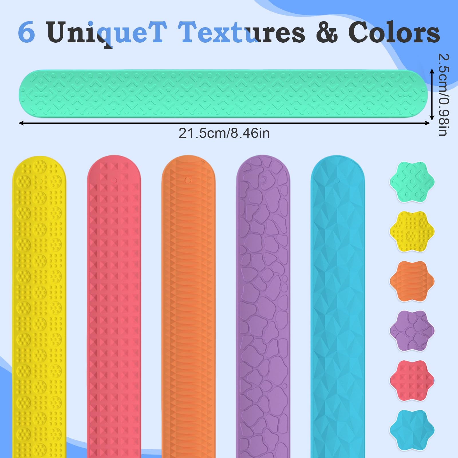 6 PCS Sensory Slap Bracelets - Image 2