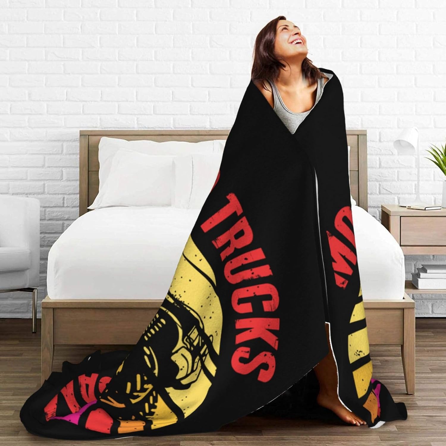 Monster Trucks Throw Blankets All Season Ultra Soft Warm Fleece Blanket for Home Bed Sofa Couch Chair Outdoor Travel Camping 40x30 Inch - Image 7